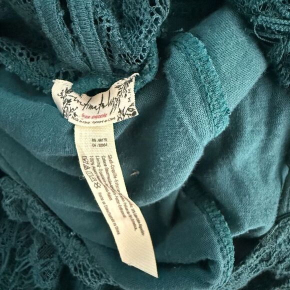Free People She’s Got It Lace Slip Dress in Dark Turquoise - Women’s US M - Picture 7 of 7